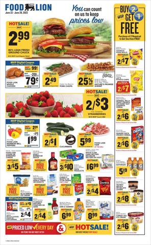 Grocery & Drug offers in Vienna VA | Food Lion Weekly ad in Food Lion | 6/22/2022 - 6/28/2022