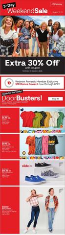 Department Stores offers in San Marcos CA | JC Penney flyer in JC Penney | 8/19/2022 - 8/21/2022