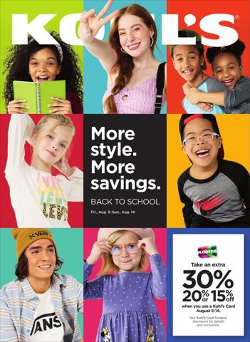 Kohl's catalogue in Youngstown OH | Kohl's flyer | 8/5/2022 - 8/14/2022