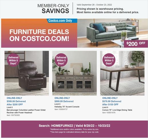 Discount Stores offers in Scottsdale AZ | Costco Weekly ad in Costco | 9/28/2022 - 10/23/2022