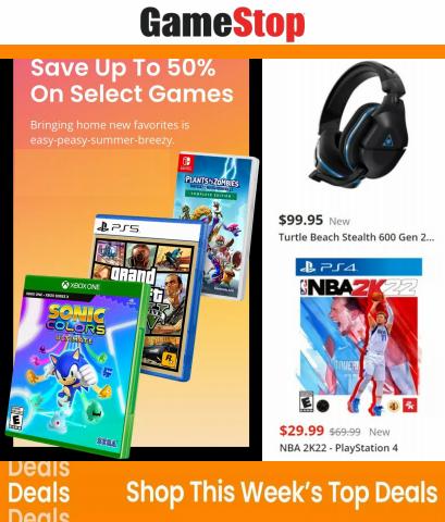 Electronics & Office Supplies offers in Palatine IL | GameStop - Deals in Game Stop | 6/20/2022 - 6/26/2022