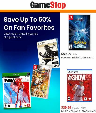 Electronics & Office Supplies offers in Los Angeles CA | GameStop - Deals in Game Stop | 8/1/2022 - 8/15/2022