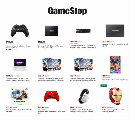 Electronics & Office Supplies offers in Los Angeles CA | GameStop Weekly ad in Game Stop | 9/22/2022 - 9/28/2022