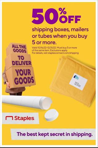 Electronics & Office Supplies offers in Long Beach CA | Staples Weekly ad in Staples | 10/16/2022 - 12/31/2022