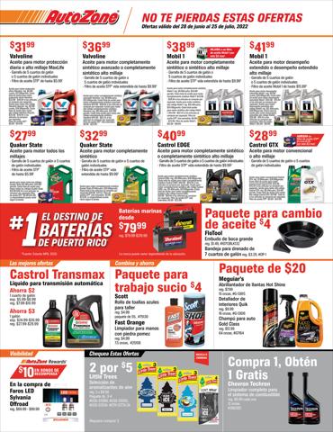 AutoZone catalogue in Arecibo PR | Weekly Ad AutoZone | 6/28/2022 - 7/25/2022