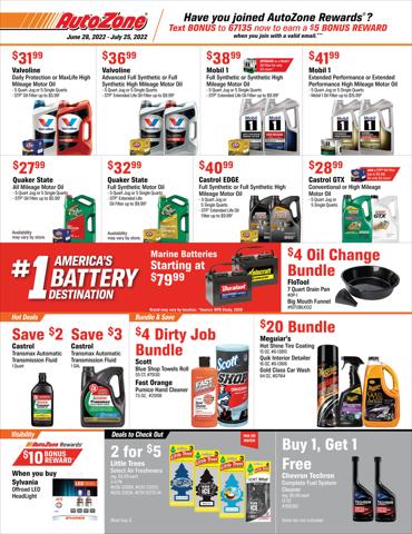 Automotive offers in Zionsville IN | Weekly Ad AutoZone in AutoZone | 6/28/2022 - 7/25/2022