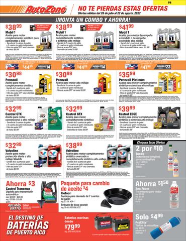 AutoZone catalogue in Aguadilla PR | Weekly Ad AutoZone | 7/26/2022 - 8/22/2022