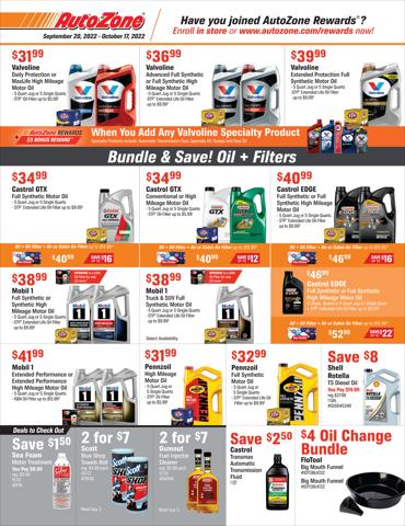 Automotive offers in San Francisco CA | Weekly Ad AutoZone in AutoZone | 9/20/2022 - 10/17/2022