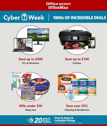 Electronics & Office Supplies offers in Miami FL | Offers Office Depot Cyber Week in Office Depot | 12/1/2022 - 12/4/2022
