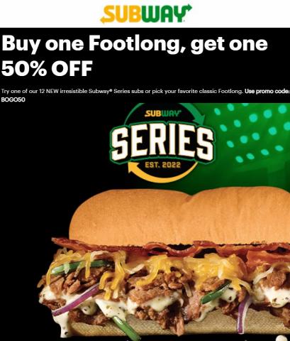 Restaurants offers in Oakland CA | Subway - Offers in Subway | 9/2/2022 - 9/30/2022