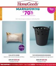 Offer on page 6 of the HomeGoods - Savings catalog of Home Goods