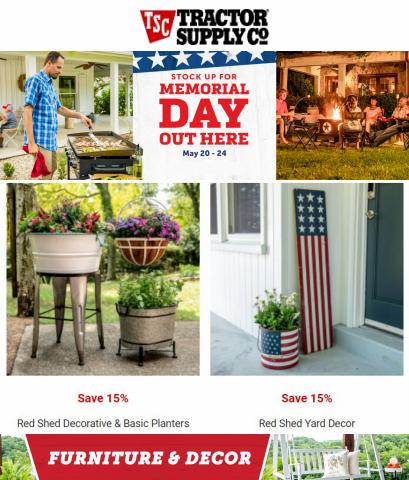 Tractor Supply Company catalogue in Greenwood IN | Memorial Day | 5/20/2022 - 5/24/2022