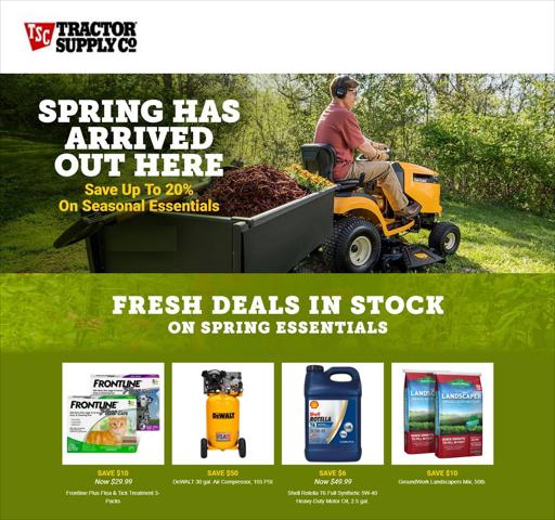 Offer on page 1 of the Tractor Supply Company Weekly ad catalog of Tractor Supply Company