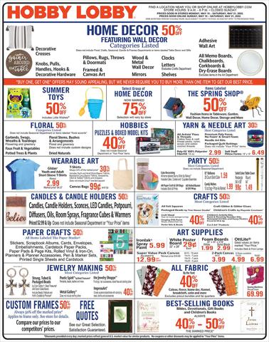 Home & Furniture offers in Chicago IL | Hobby Lobby Weekly ad in Hobby Lobby | 5/15/2022 - 5/21/2022