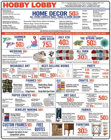 Hobby Lobby catalogue in Westerville OH | Hobby Lobby Weekly ad | 5/22/2022 - 5/28/2022