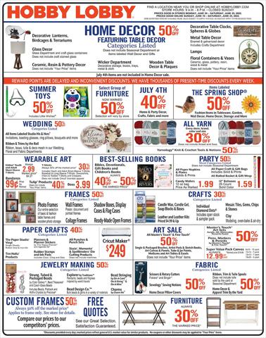 Home & Furniture offers in Burbank CA | Hobby Lobby Weekly ad in Hobby Lobby | 6/20/2022 - 6/25/2022