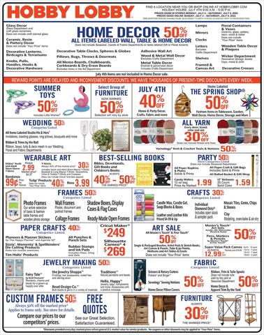 Hobby Lobby catalogue in Burbank CA | Hobby Lobby Weekly ad | 7/3/2022 - 7/6/2022