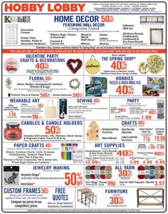 Home & Furniture offers in Covina CA | Hobby Lobby Weekly ad in Hobby Lobby | 1/22/2023 - 1/28/2023