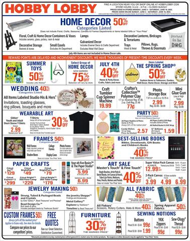 Hobby Lobby catalogue in Lakewood CA | Hobby Lobby Weekly ad | 6/4/2023 - 6/7/2023