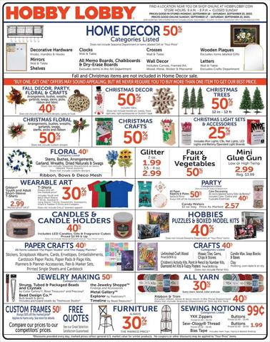 Hobby Lobby catalogue in Covina CA | Hobby Lobby Weekly ad | 9/17/2023 - 9/23/2023