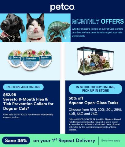 Grocery & Drug offers in Elyria OH | Petco - Monthly Offers in Petco | 5/3/2022 - 5/30/2022