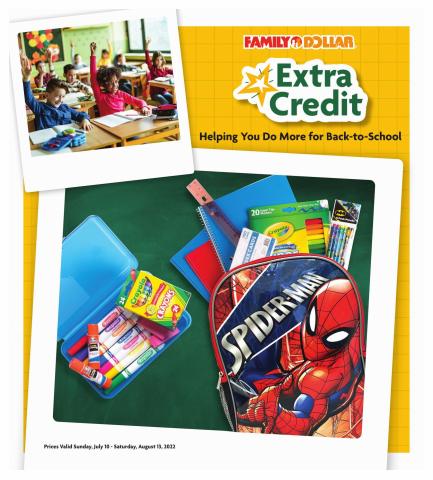 Discount Stores offers in Monticello IN | Digital Book in Family Dollar | 7/10/2022 - 8/13/2022