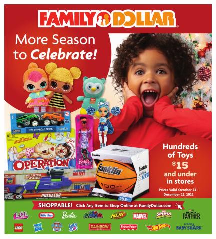 Discount Stores offers in Lake Charles LA | Digital Book in Family Dollar | 10/23/2022 - 12/25/2022