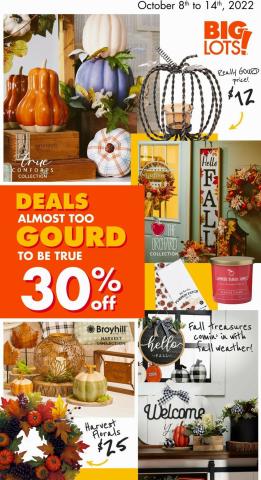 Discount Stores offers in Grand Prairie TX | Weekly Ad in Big Lots | 10/8/2022 - 10/14/2022