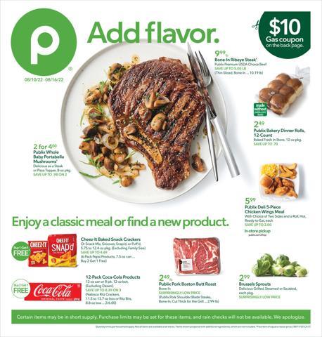 Grocery & Drug offers in Monroe NC | Publix Weekly Ad in Publix | 8/10/2022 - 8/16/2022