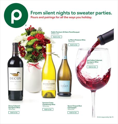 Publix catalogue in Greenville SC | Publix Holiday Wine | 11/30/2022 - 12/6/2022