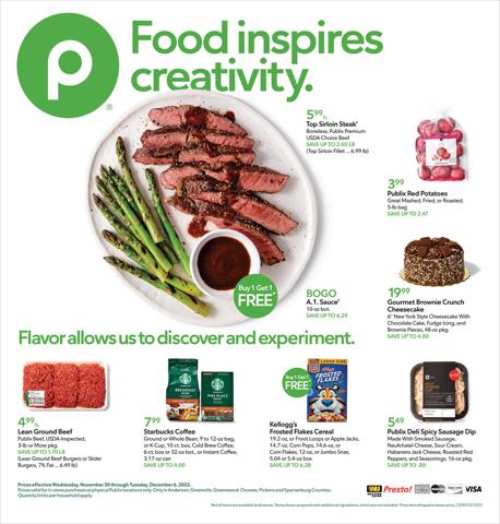 Publix catalogue in Greenville SC | Publix Weekly Ad | 11/30/2022 - 12/6/2022