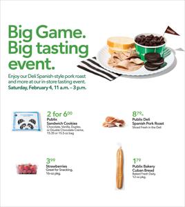 Grocery & Drug offers in Acworth GA | Publix Big Game Day Tasting Event in Publix | 2/1/2023 - 2/7/2023