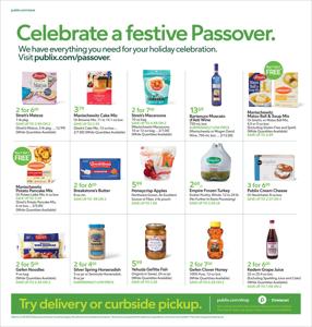 Grocery & Drug offers in Rome GA | Publix Passover in Publix | 3/29/2023 - 4/8/2023