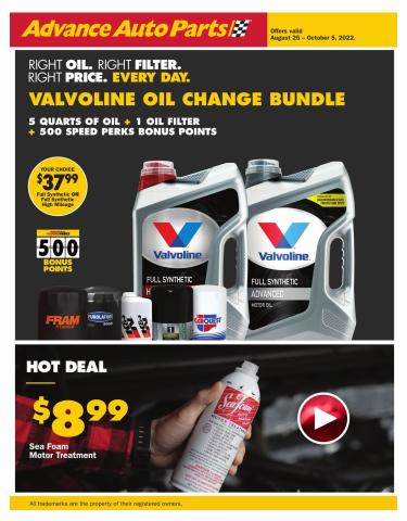Automotive offers in Rincon GA | August/September Needs in Advance Auto Parts | 8/25/2022 - 10/5/2022