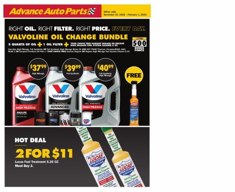 Automotive offers in Easton PA | November/December Needs in Advance Auto Parts | 11/10/2022 - 2/1/2023