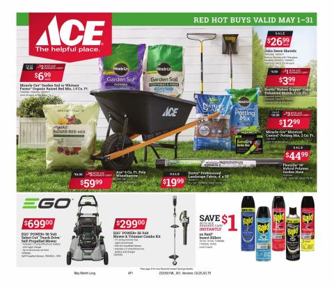 Tools & Hardware offers in Charlotte NC | May Red Hot Buys in Ace Hardware | 5/1/2022 - 5/31/2022