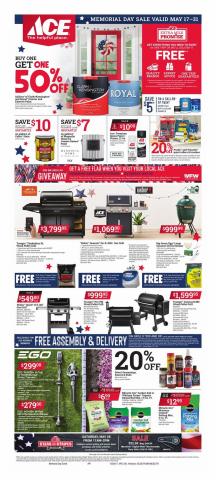 Tools & Hardware offers in Jersey City NJ | Memorial Day Sale in Ace Hardware | 5/17/2022 - 5/31/2022
