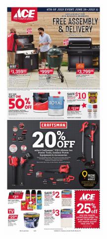 Tools & Hardware offers in Wheaton IL | 4th of July Event in Ace Hardware | 6/29/2022 - 7/11/2022