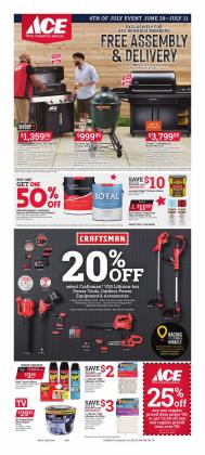 4th of July deals in the Ace Hardware catalog ( Published today)
