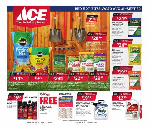 Tools & Hardware offers in Snellville GA | Red Hot Buys in Ace Hardware | 8/31/2022 - 9/30/2022