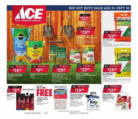 Tools & Hardware offers in Los Angeles CA | Red Hot Buys in Ace Hardware | 8/31/2022 - 9/30/2022