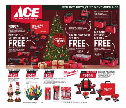 Tools & Hardware offers in Opa Locka FL | Red Hot Buys in Ace Hardware | 11/1/2022 - 11/30/2022