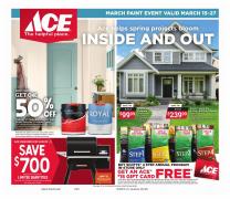 Offer on page 4 of the March Paint Event catalog of Ace Hardware
