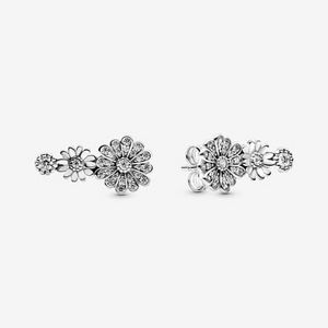 Sparkling Daisy Flower Trio Stud Earrings offers at $55 in Pandora