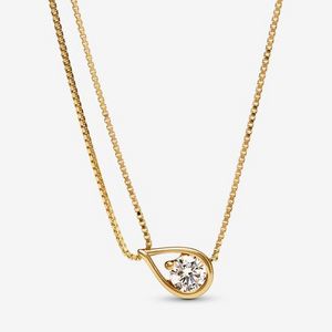 Pandora Brilliance Lab-created 0.75 ct tw Diamond Double Chain Collier Necklace offers at $1650 in Pandora