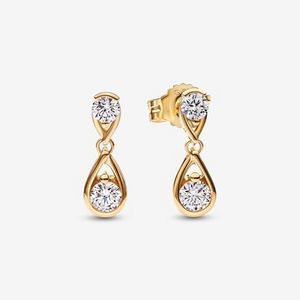 Pandora Brilliance Double Lab-created 0.50 ct tw Diamond Drop Earrings offers at $990 in Pandora