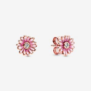 Pink Daisy Flower Stud Earrings offers at $75 in Pandora