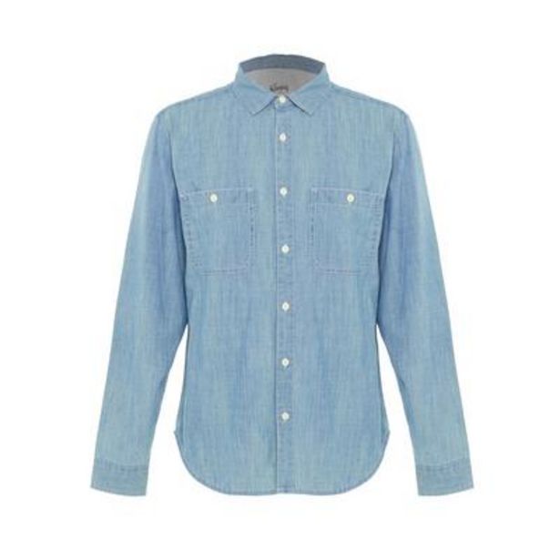 Light Blue Chambray Stronghold Work Shirt deals at $24