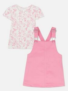 Short Sleeve T-Shirt & Overall Dress Set offers at $16 in Primark