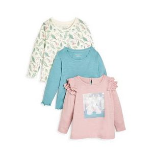 3-Pack Baby Girl Multi Print Long Sleeve T-Shirts offers at $10 in Primark